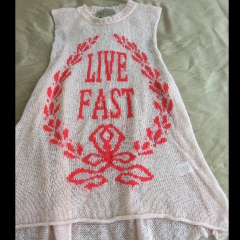Wildfox Live Fast sweater tank